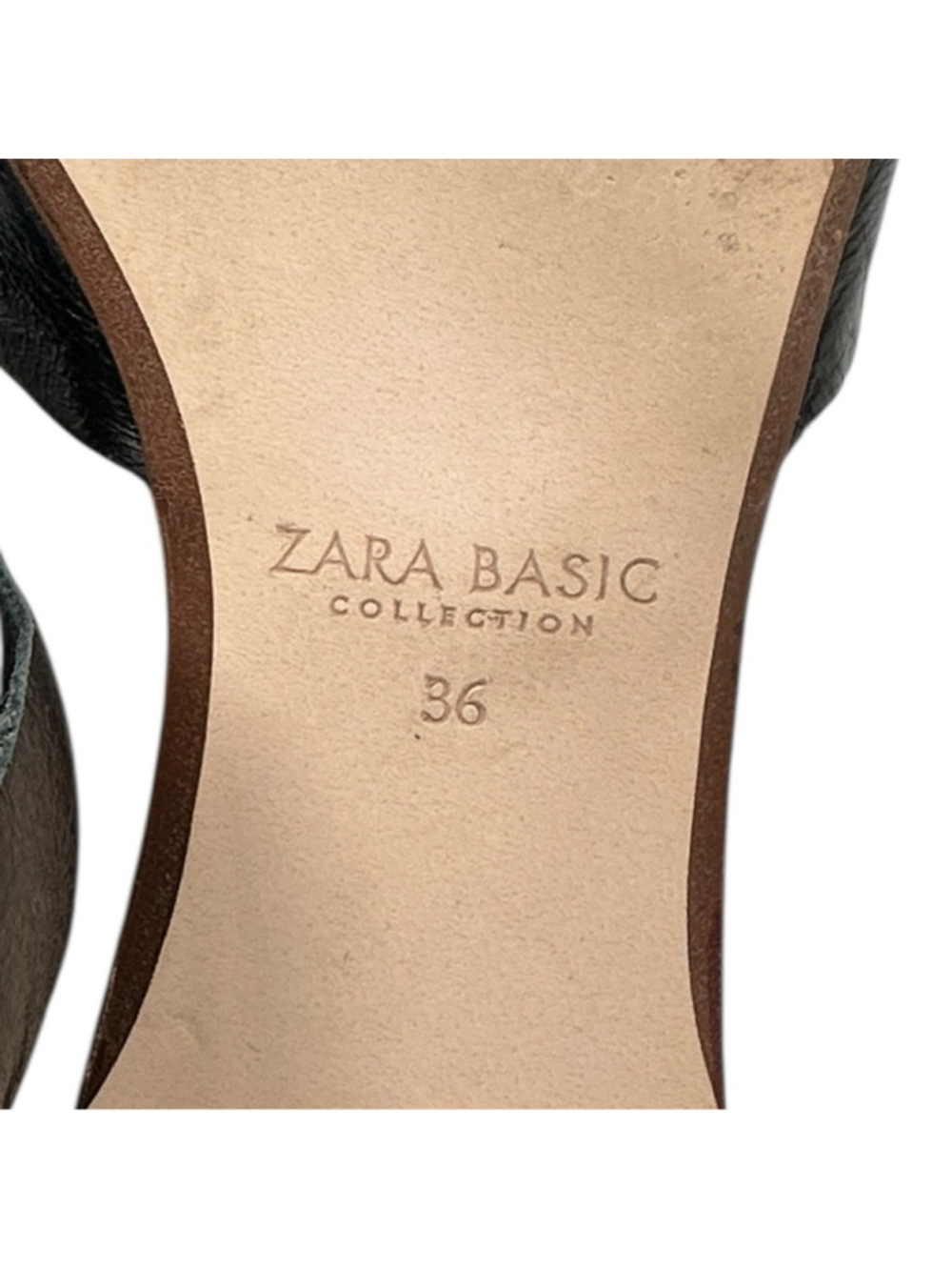 Zara Black Leather Bow Mules slides minimalist classic luxury sz 6 - Picture 10 of 11